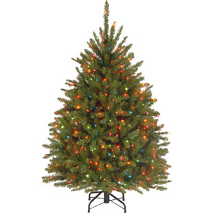 45 Hinged Green Artificial Christmas Tree With 450 Multicolored Lights 45 Hinged Green Artificial Christmas Tree With 450 Multicolored Lights