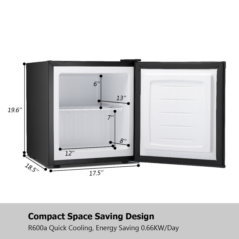 R W Flame Mini Countertop Energy Star Compact 1 1 Cu Ft Upright Freezer Wayfair