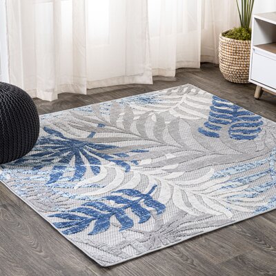 Mandalay Floral Gray/Blue/Cream Area Rug