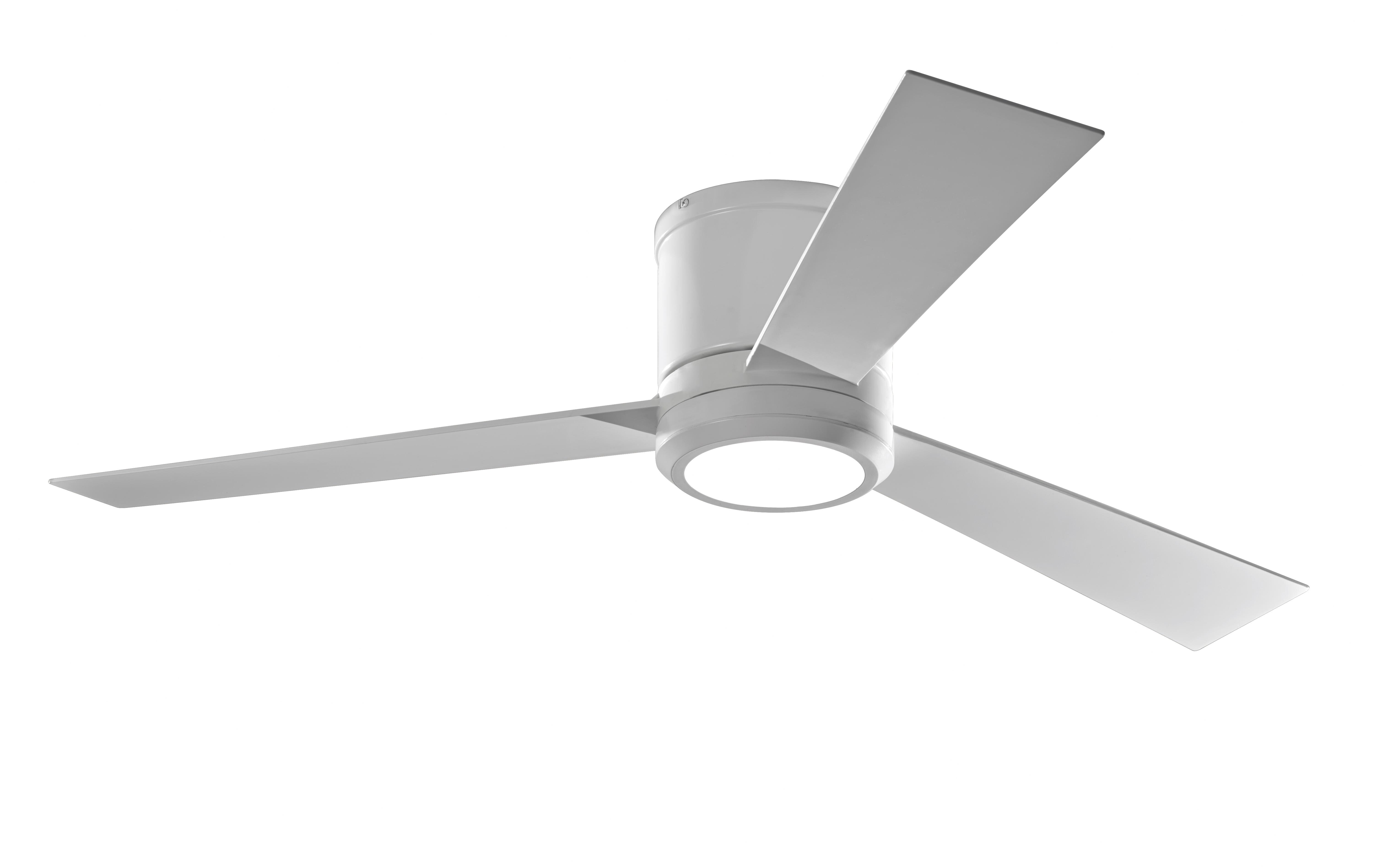 Monte Carlo Fan Company 52 Clarity 3 Blade Led Propeller Ceiling Fan With Remote Control And Light Kit Included Reviews Perigold