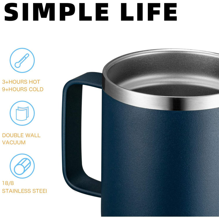 Stainless Steel Mug Cup Insulated Travel Double Wall Tumbler Coffee Tea Drinking 