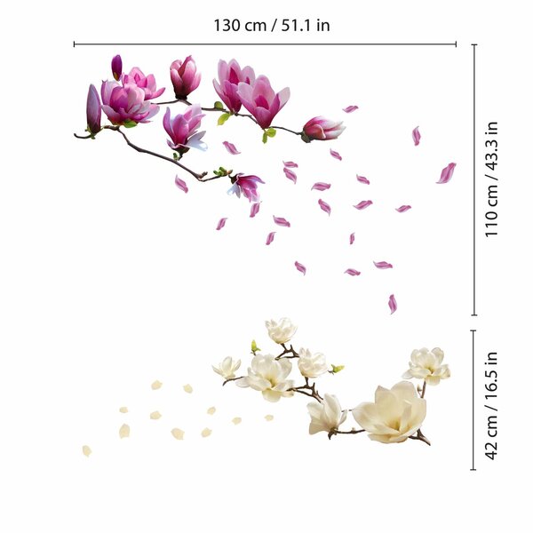 Walplus Magnolia Flowers Wall Decal & Reviews | Wayfair