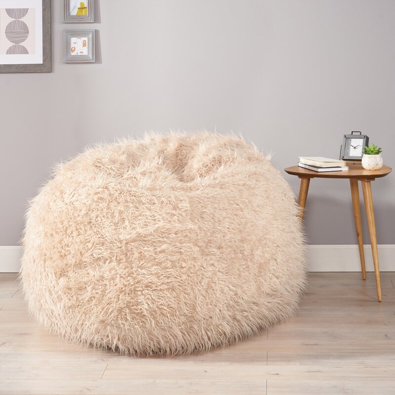 Rosdorf Park Faux Fur Bean Bag Chair & Reviews | Wayfair