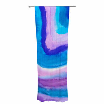 30 x 84 Sheer Curtains Kess InHouse Oriana Cordero Agate Blue Orange Decorative Set