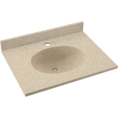 Ellipse Solid Surface 19" Single Bathroom Vanity Top