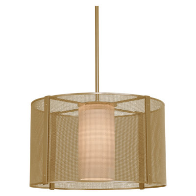 1  Light Drum Pendant Hammerton Studio Finish Gilded Brass Size 113 H x 182 W x 182 D