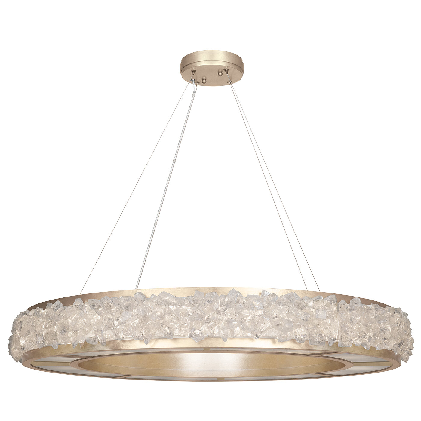 halo chandelier gold