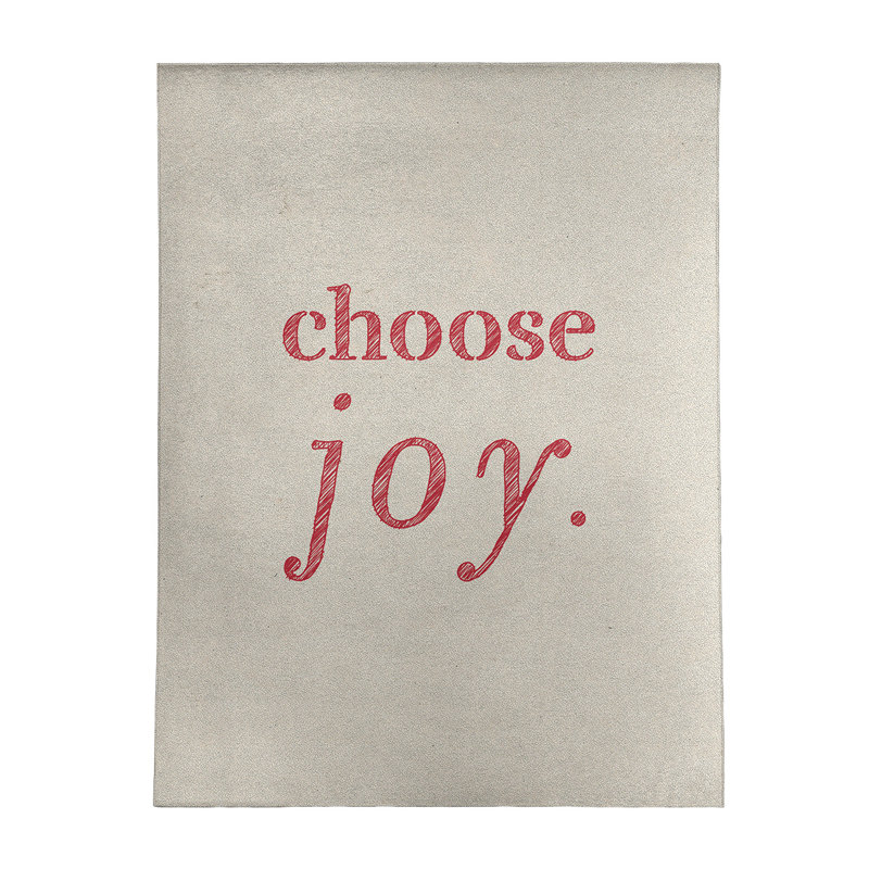 East Urban Home Handwritten Choose Joy Quote Poly Chenille Rug Wayfair