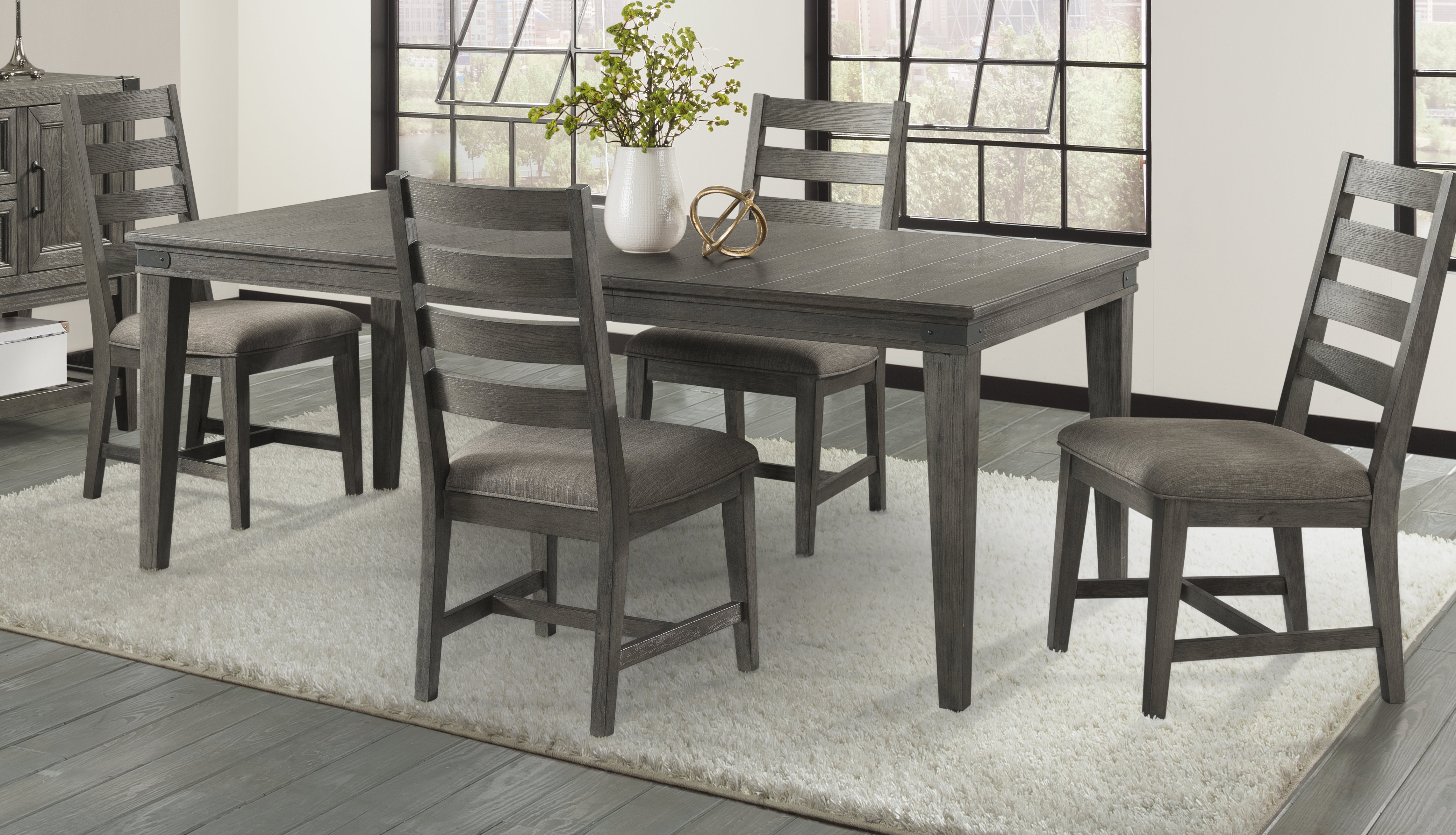 padiham 5 piece extendable solid wood dining set