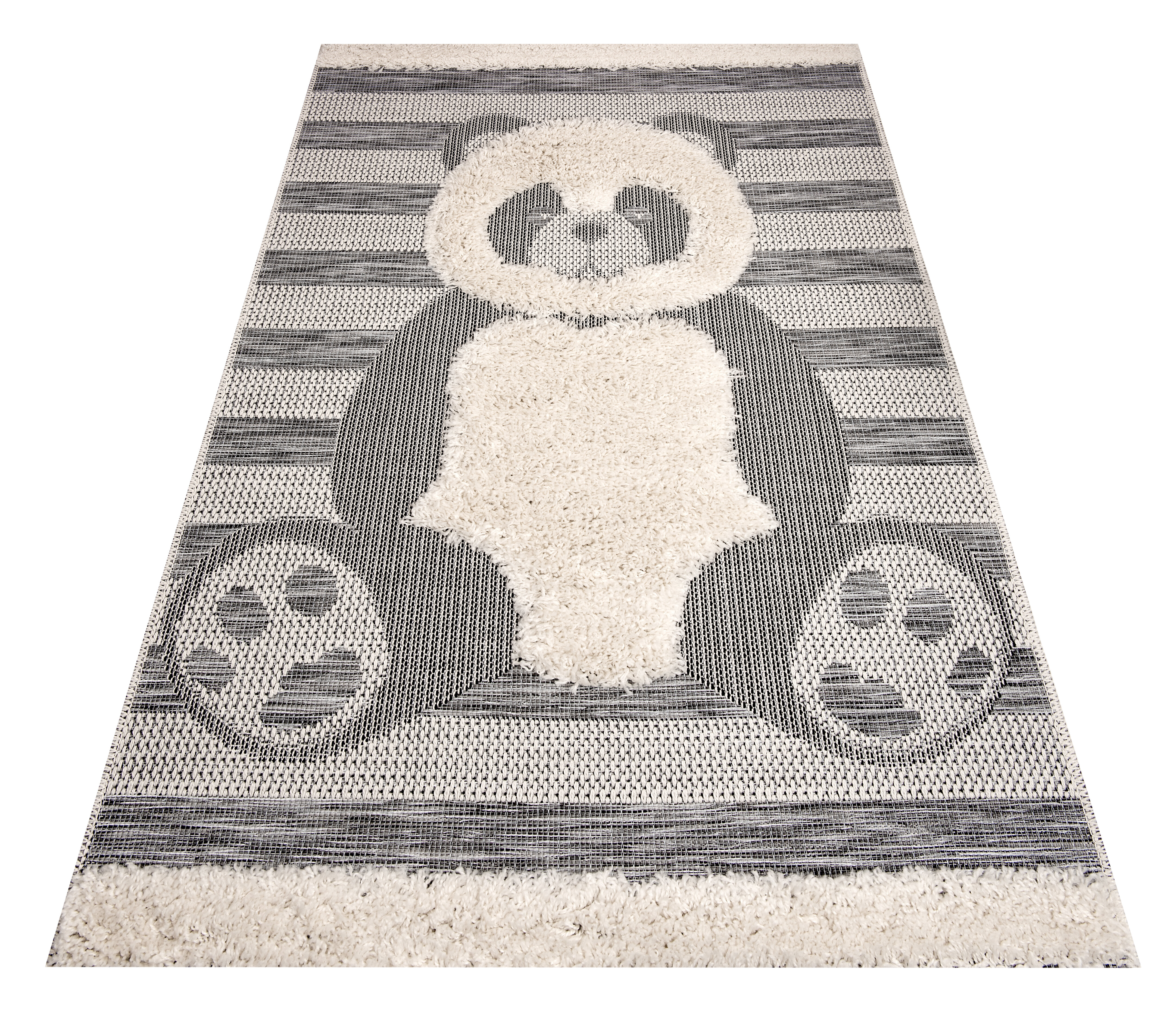 grey teddy bear rug