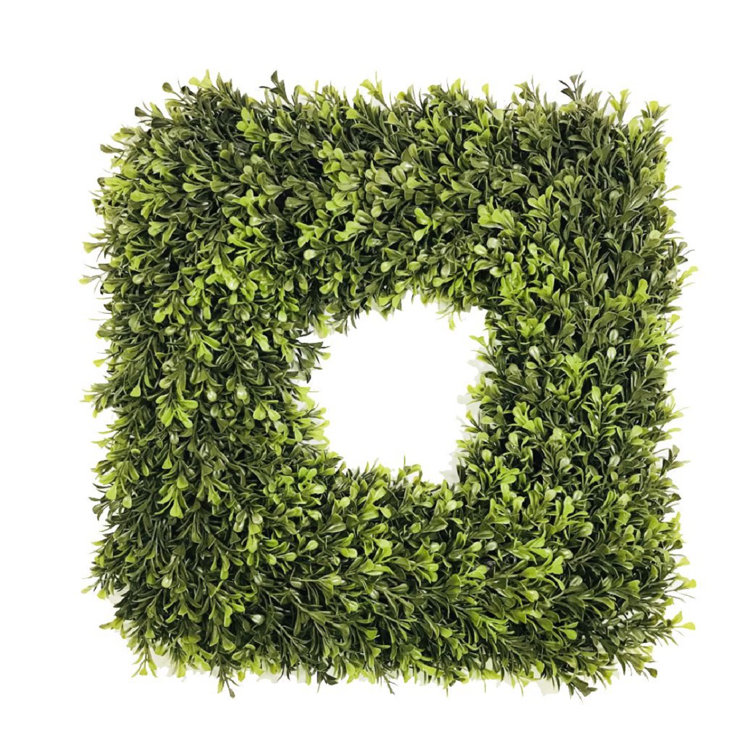 Gracie Oaks Regency Square Spring Artificial Boxwood Polyvinyl Chloride ...