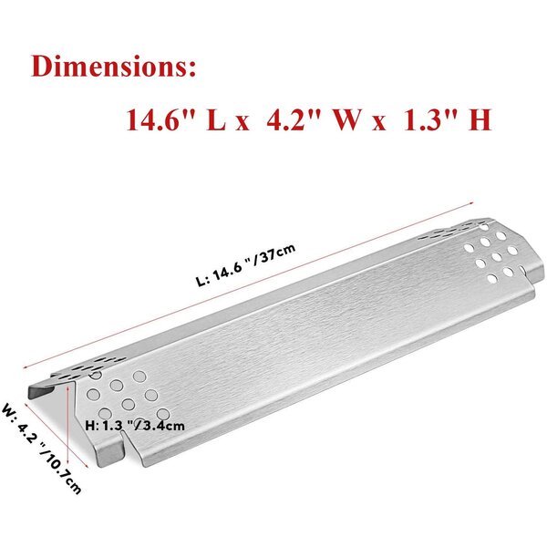 Set of Five Replacement Stainless Steel Heat Plates for Gas Grill Models from Dy 