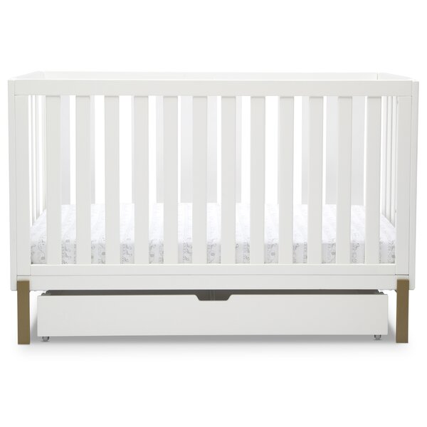 delta cambridge convertible crib in rustic grey