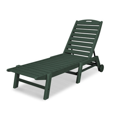 POLYWOOD Nautical Chaise with Wheels