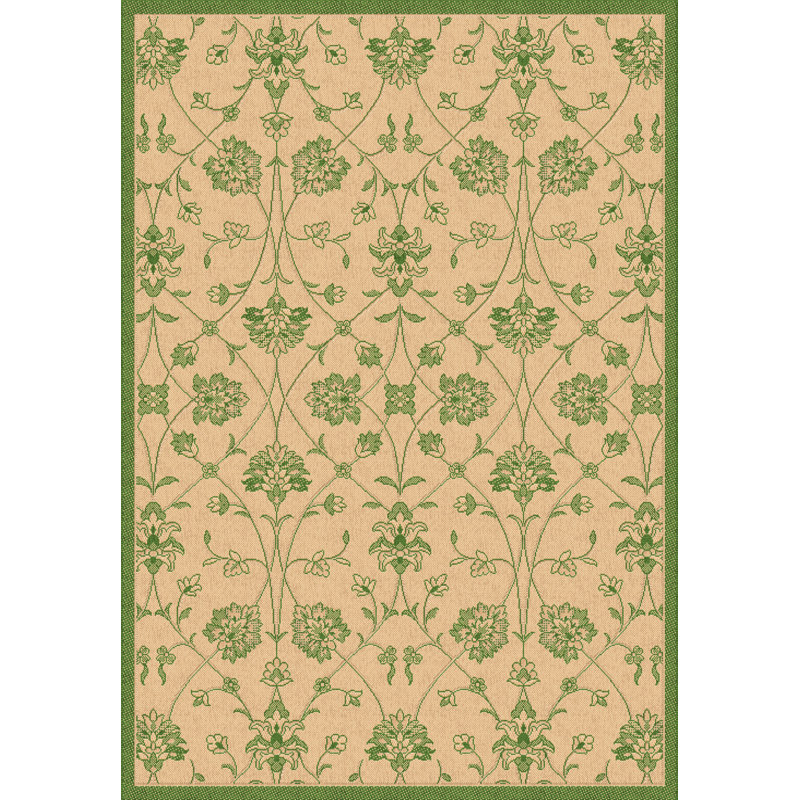 Charlton Home Rachael Floral Natural Green Indoor Outdoor Area Rug Reviews Wayfair