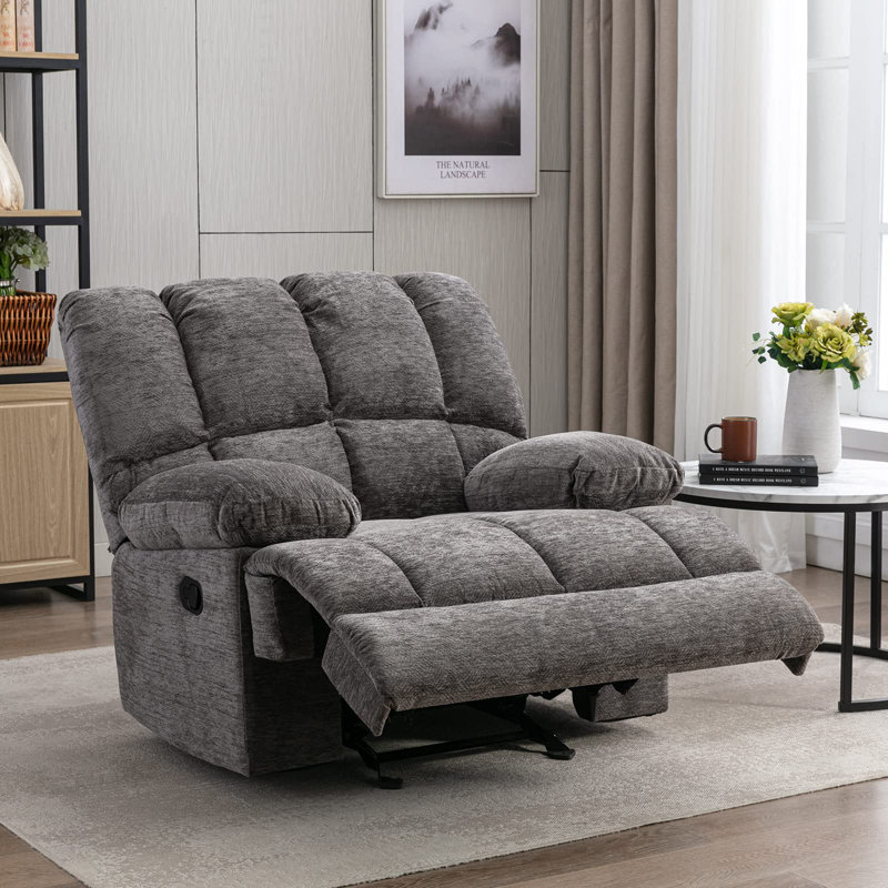 Brisen 44.5'' Wide Upholstered Recliner Body Fabric: Dark Gray Polyester