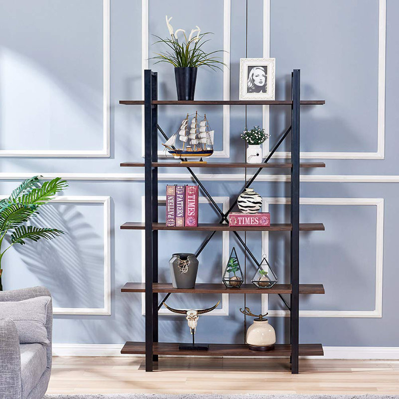 Williston Forge Crescio 5-Shelf Storage Etagere Bookcase ...