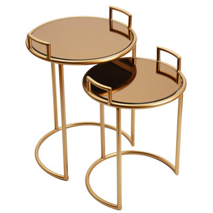 Go to store & view more images Kip Decorative Round 2 Piece Nesting Tables by Mercer41