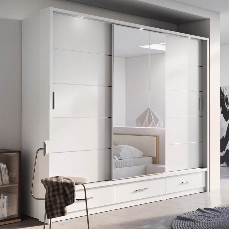 Brayden Studio Tengan 3 Door Sliding Wardrobe Reviews Wayfair Co Uk Tengan 3 Door Sliding Wardrobe
