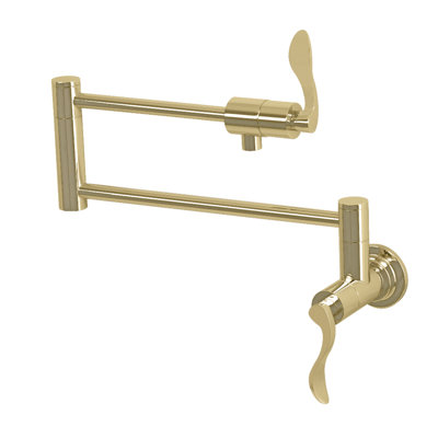 Kingston Brass NuWave Two-Handle 1-Hole Wall Mount Pot Filler Faucet