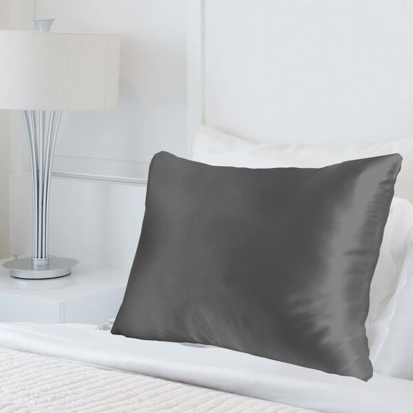 KING SIZE SATIN PILLOWCASES 2 WHITE-NICE & SOFT-GREAT GIFT-COMES WITH ZIPPER 