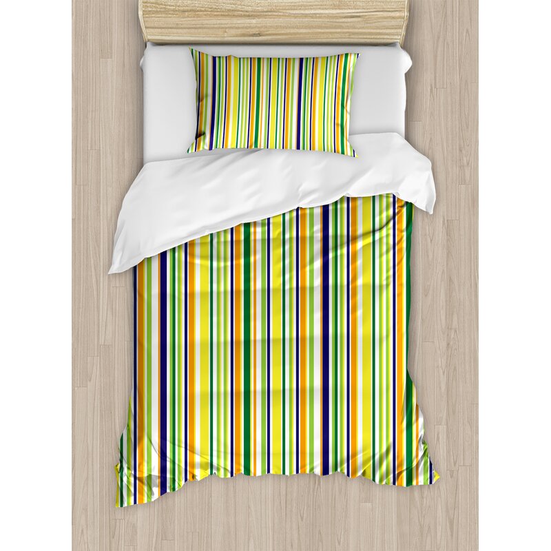 Ambesonne Striped Vibrant Lines Pattern Textured Trendy