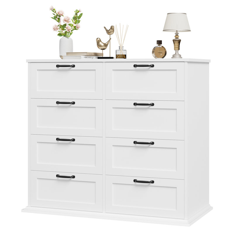 Ausherman 8 - Drawer Double Dresser Color: White