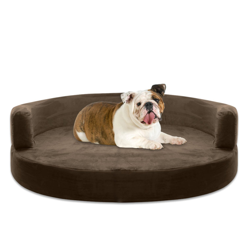 fala deluxe orthopedic memory foam bolster dog bed