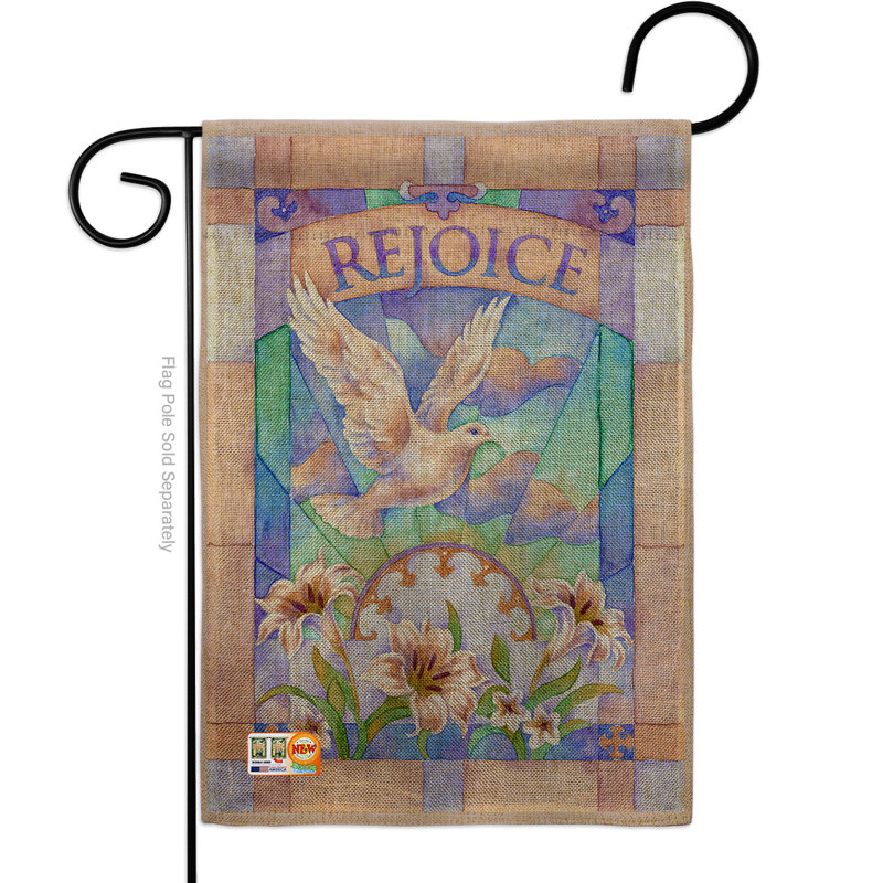 Breeze Decor Rejoice Impressions Decorative 2 Sided Burlap 18 5 X