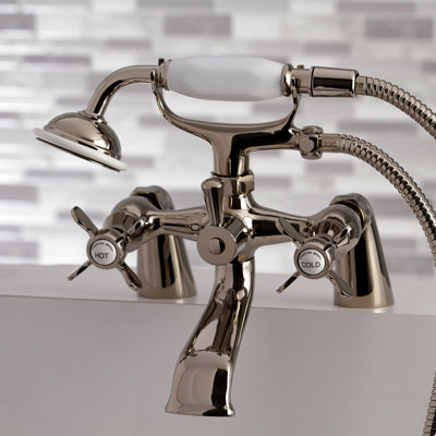 Kingston Brass Essex Double Handle Clawfoot Tub Faucet With Hand