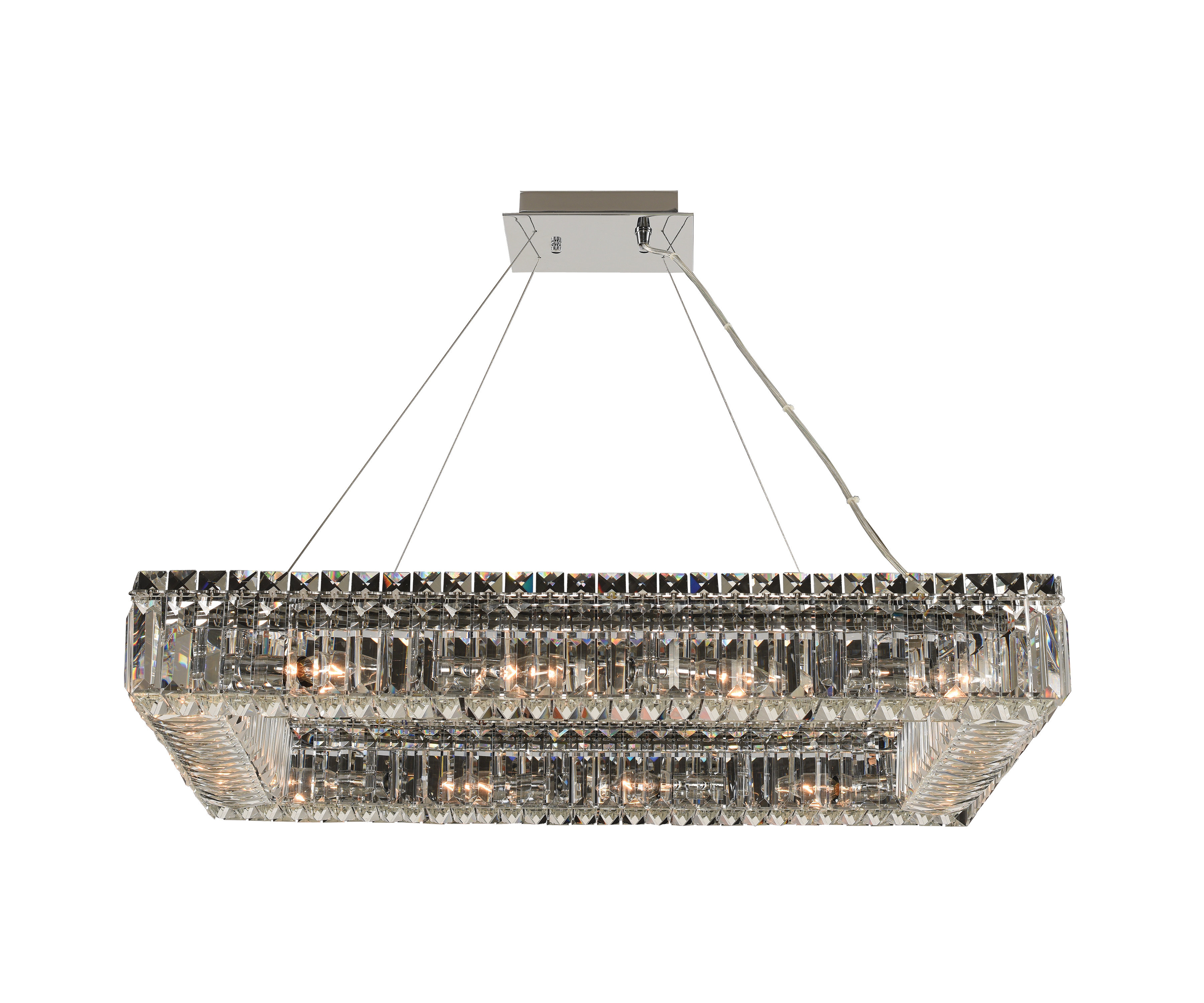 Mercer41 Moye 12 Light Unique Statement Rectangle Chandelier With Crytal Accents Wayfair