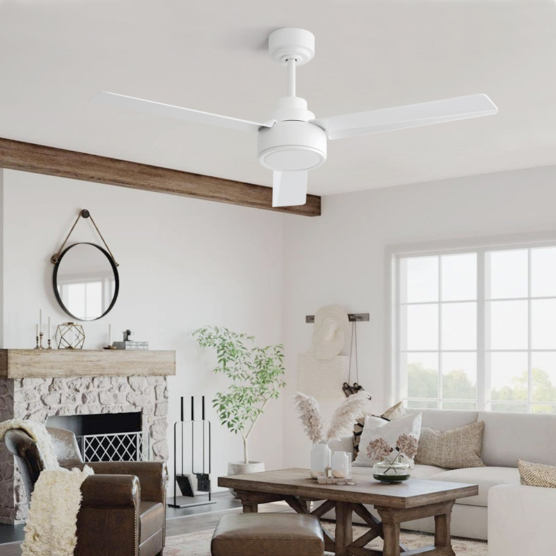 Keilee 52'' 3-ABS-Blade Propeller Standard Ceiling Fan with Remote Control and no Light