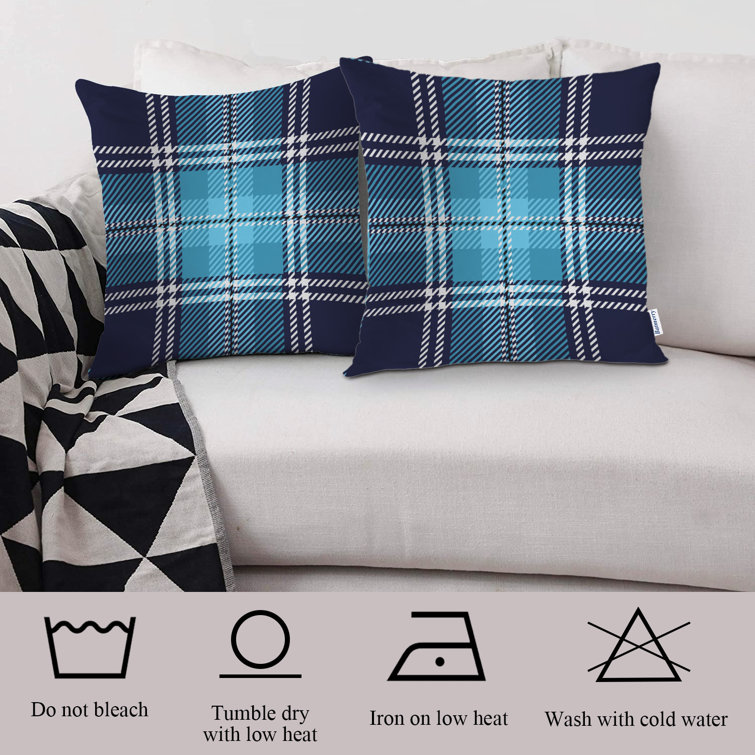checkered throw pillows