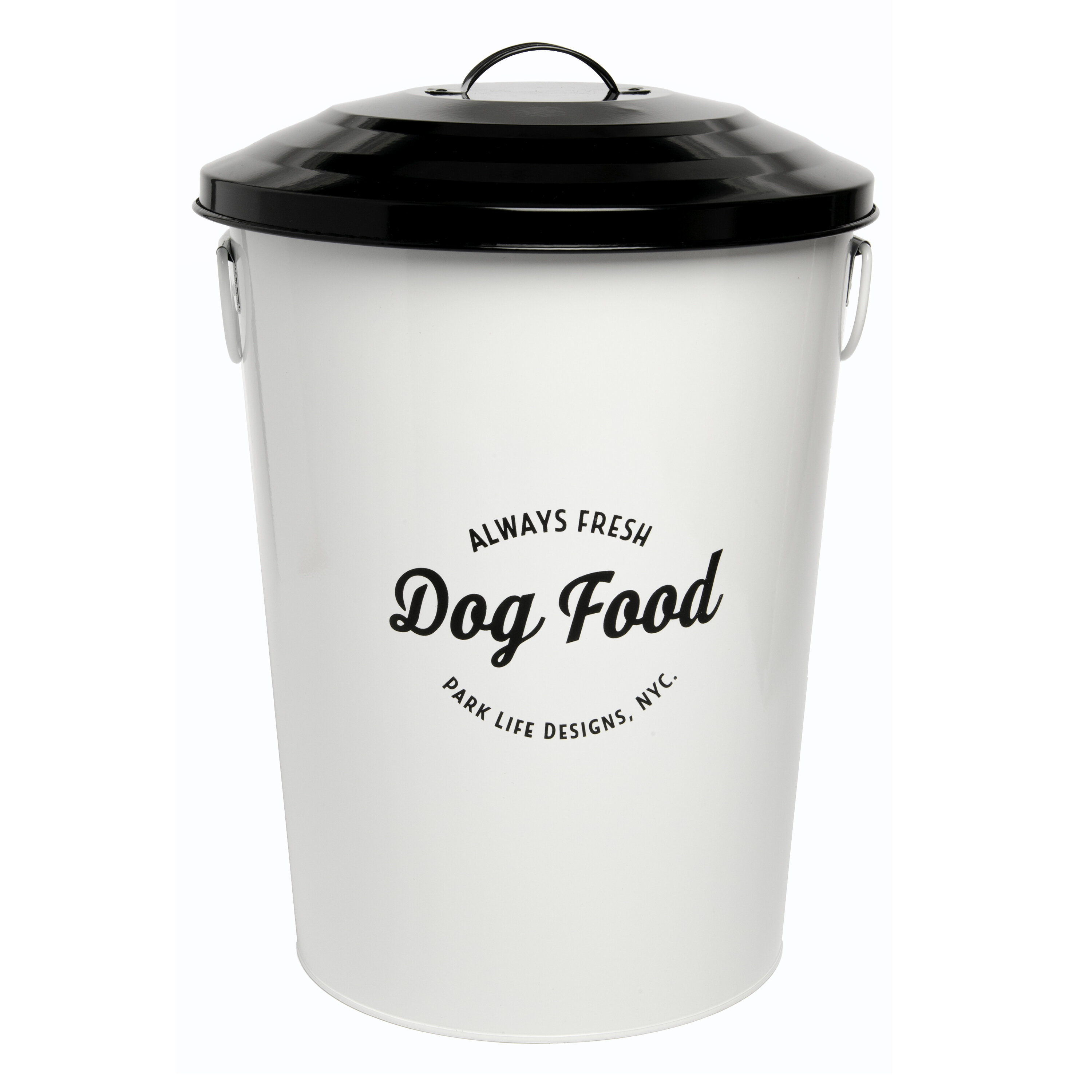 metal dog food container