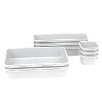 Mind Reader Interlocking Multi Purpose 8 Piece Drawer Organizer
