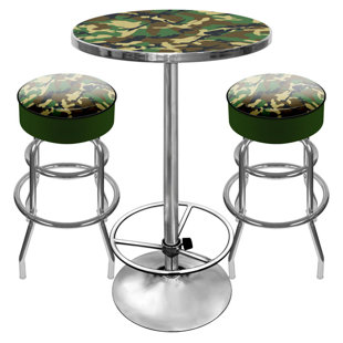 Hunt Camo Game Room 3 Piece Pub Table Set