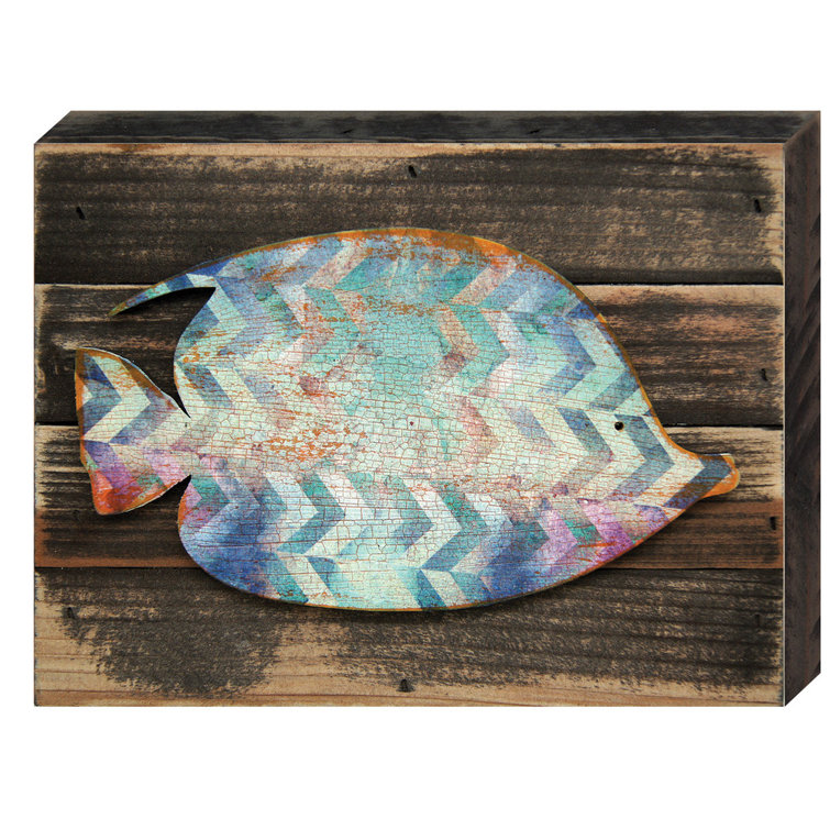 Designocracy Tropical Fish Wall Art Wooden Board Wall Decor Wayfair