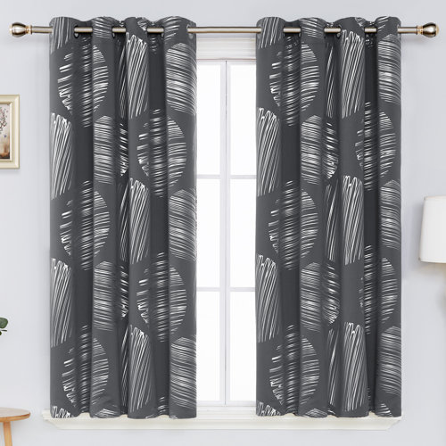 Beccles Eyelet Blackout Thermal Curtains August Grove Colour: Light Grey, Panel Size: 117 W x 138 D cm