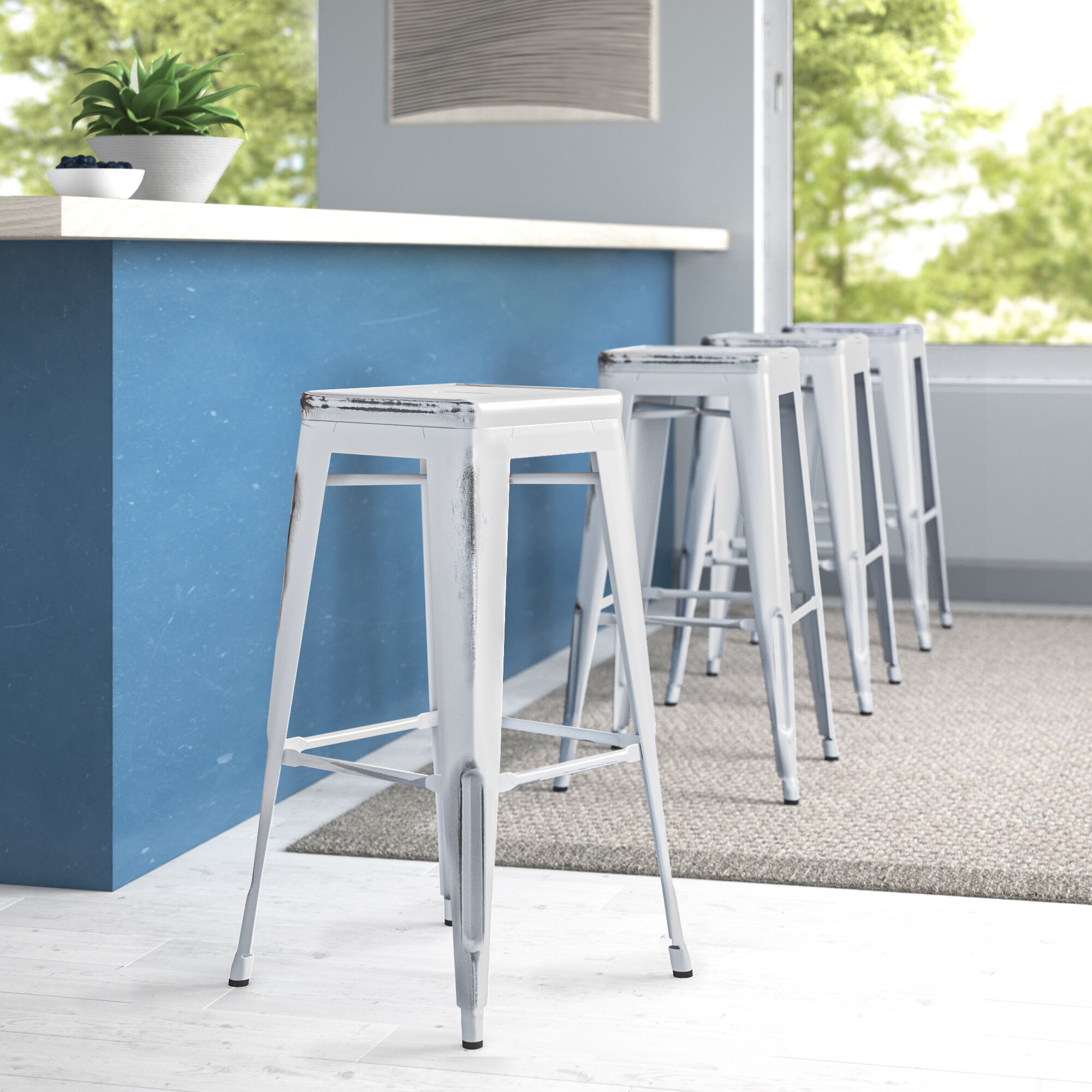 metal stool short