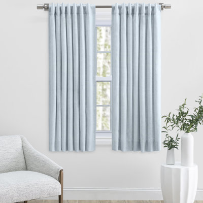Premium Pure Linen and Cotton Blend Yarn Dyed Light Filtering Rod Pocket w/ Backtab Curtain Panel