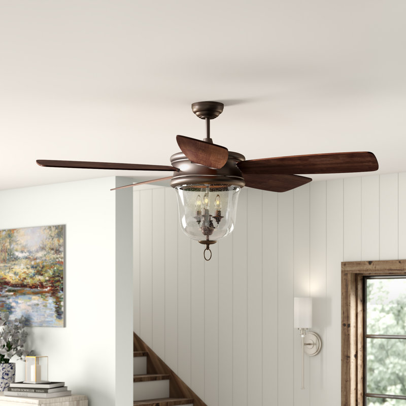 Alcott Hill 60" Collinson 5 - Blade Standard Ceiling Fan ... (cfl bulb cannot be dimmed.) can i use a wall switch to control the speed and light of my ceiling fan?
