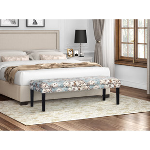 Go to store & view more images Charlton Home Bullock Floral Upholstered Bench