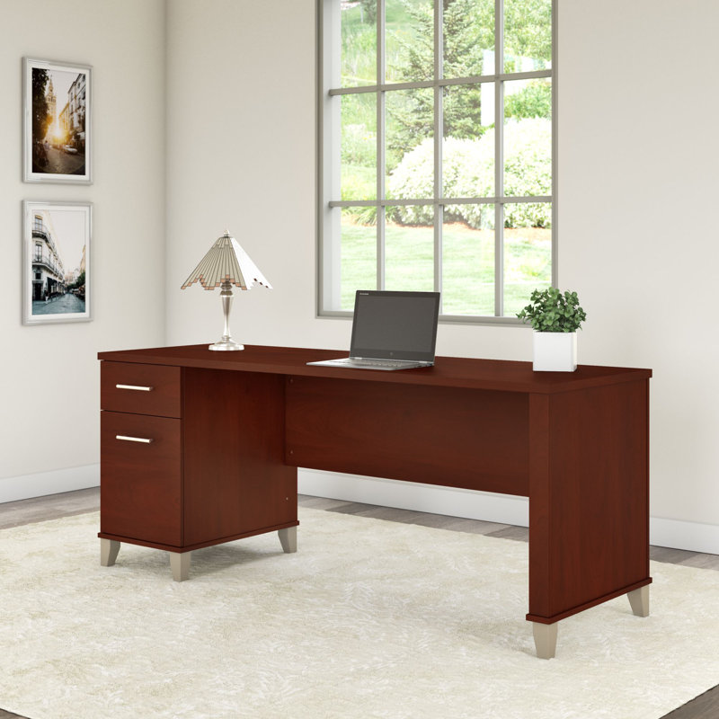 incomplete, Magomed 72W Office Desk Color: Hansen Cherry