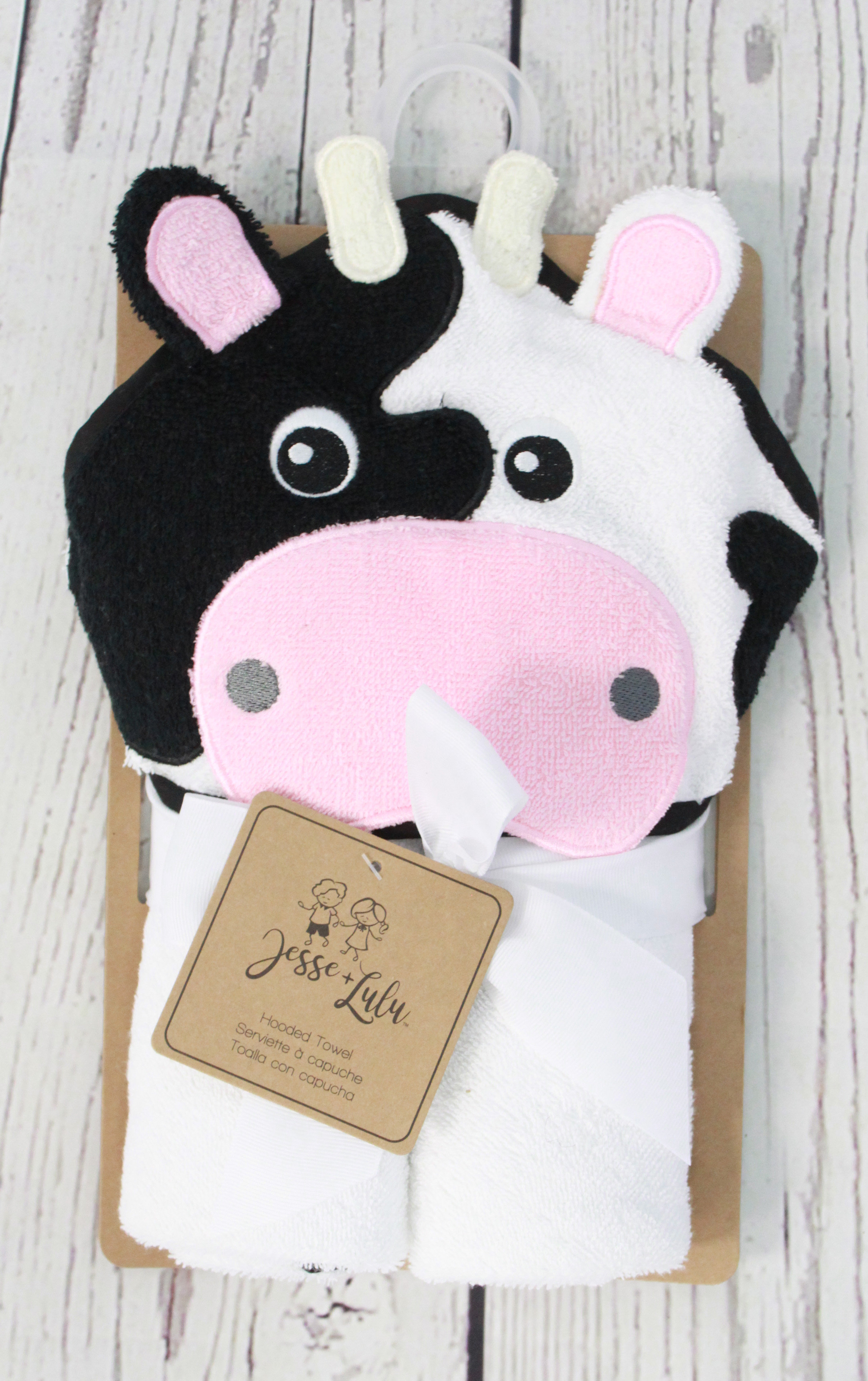 cow hooded towel