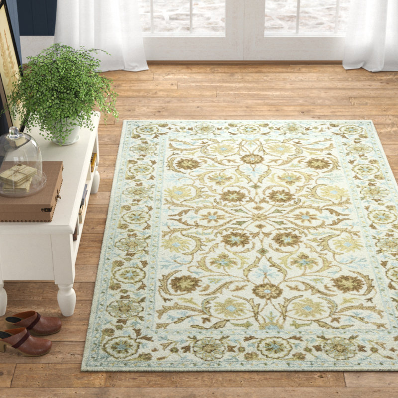 Ake Oriental Hand Tufted Wool Ivory Area Rug Reviews Birch Lane