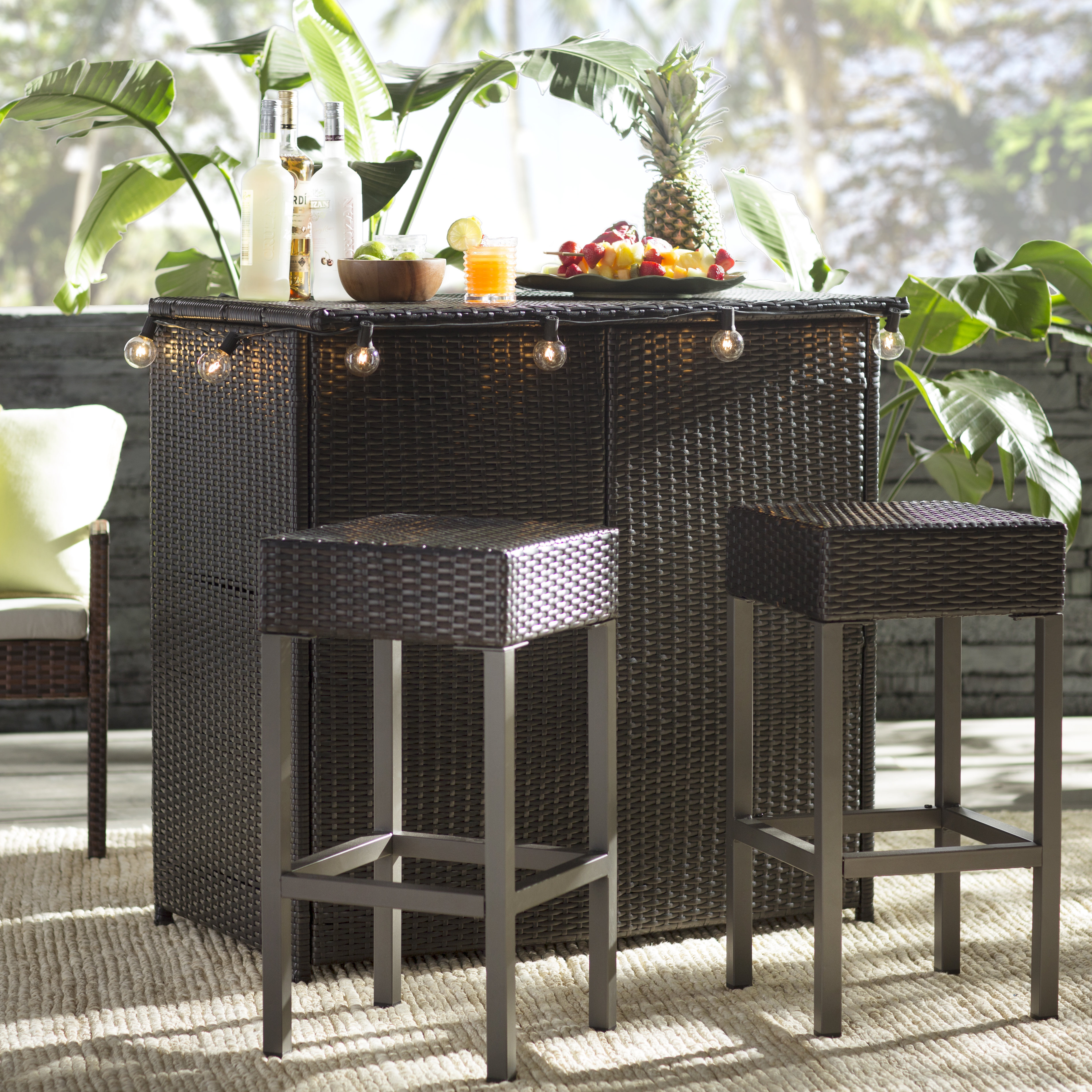 Hallsville 3 Piece Bar Set Reviews Birch Lane