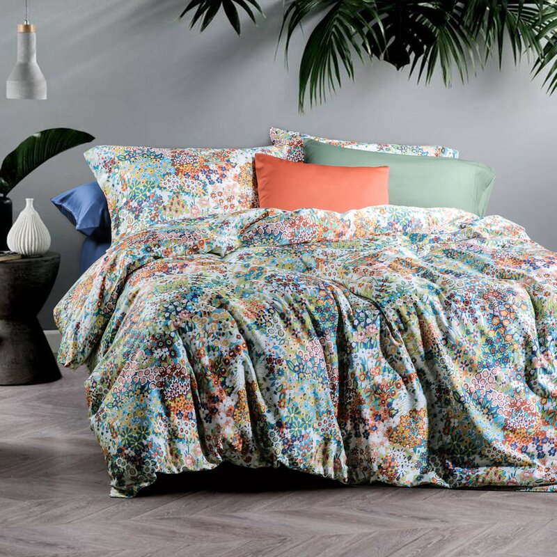 Bungalow Rose Plaisance Cotton Reversible Duvet Cover Set