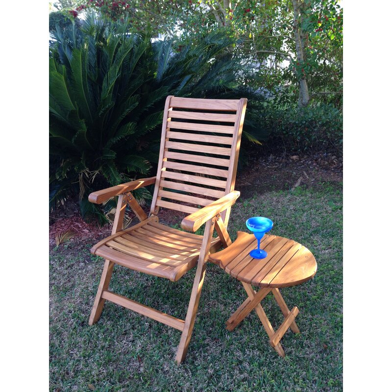 Darby Home Co Francisco Folding Teak Patio Dining Chair Wayfair