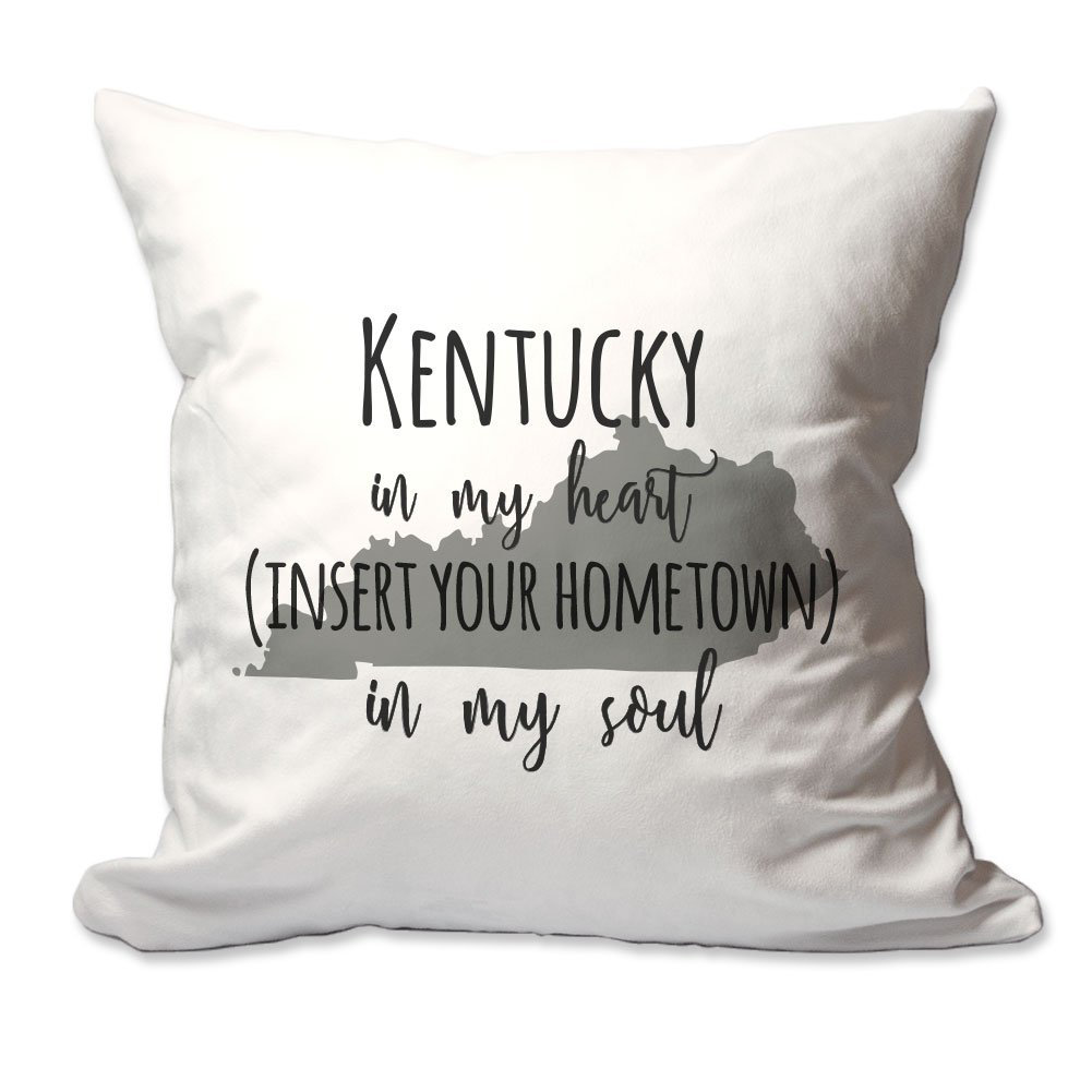 East Urban Home Customized Kentucky In My Heart Your Hometown In My Soul Throw Pillow Wayfair