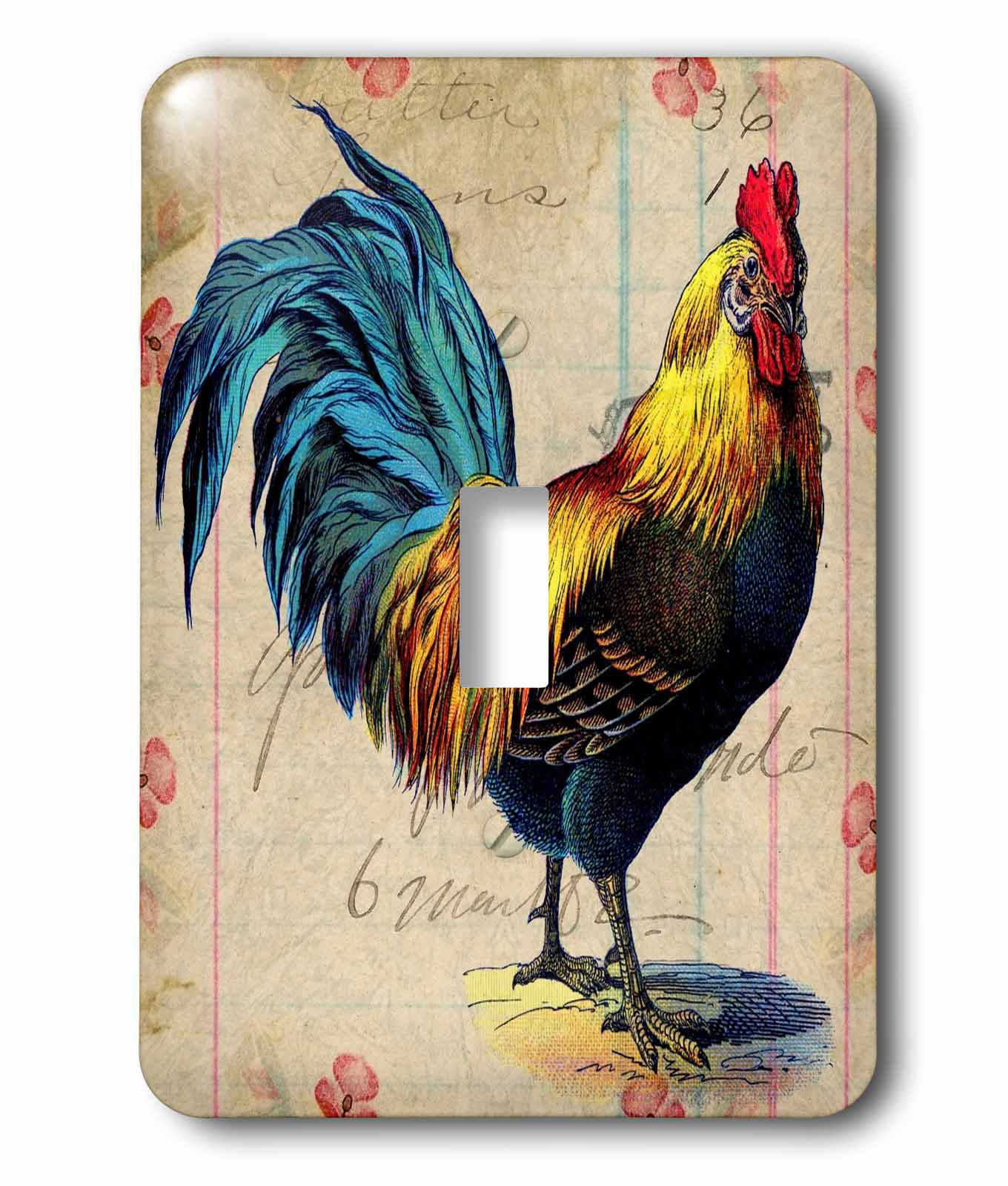 3drose Rooster Digital Art By Angel And Spot 1 Gang Toggle Light Switch Wall Plate Wayfair